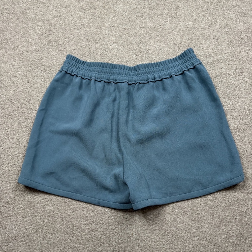J.Crew Women's Shorts Size 4 Blue Satin Lightweight Elastic Waist Preppy Casual - Picture 5 of 5